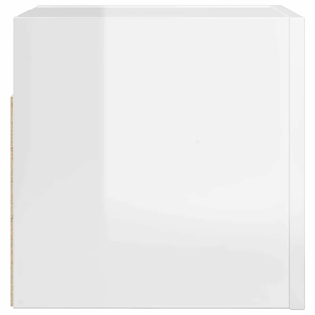 væghængte tv-skabe 2 stk. 30,5x30x30 cm hvid højglans