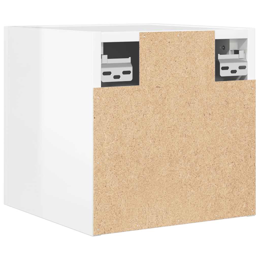 væghængte tv-skabe 2 stk. 30,5x30x30 cm hvid højglans