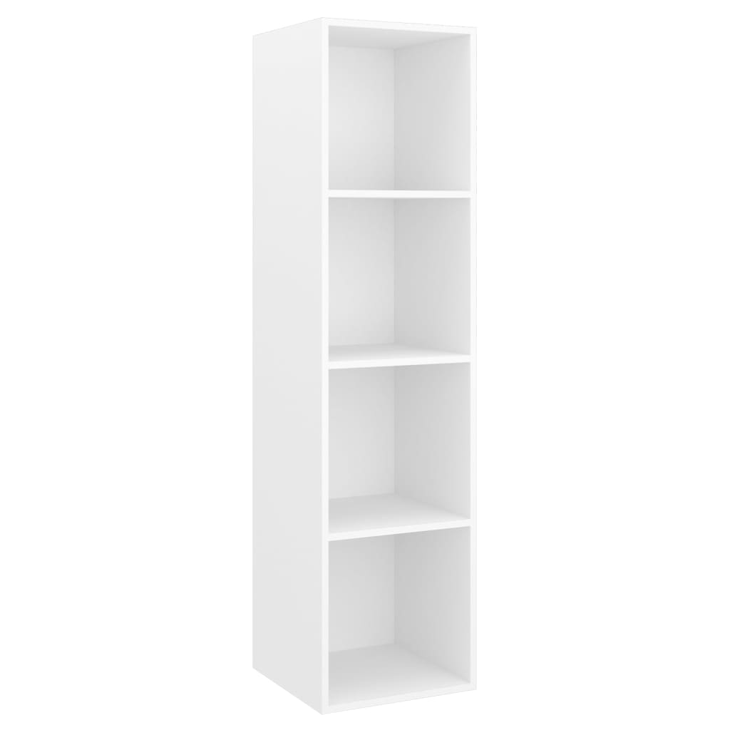væghængt tv-skab 37x37x142,5 cm konstrueret træ hvid