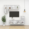 væghængt tv-skab 37x37x142,5 cm konstrueret træ hvid