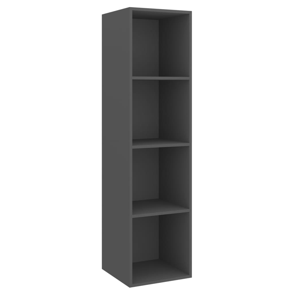 væghængt tv-skab 37x37x142,5 cm konstrueret træ grå