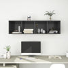 væghængt tv-skab 37x37x142,5 cm konstrueret træ grå