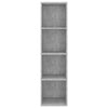 væghængt tv-skab 37x37x142,5 cm konstrueret træ betongrå