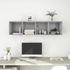 væghængt tv-skab 37x37x142,5 cm konstrueret træ betongrå
