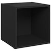 tv-borde 4 stk. 37x35x37 cm konstrueret træ sort