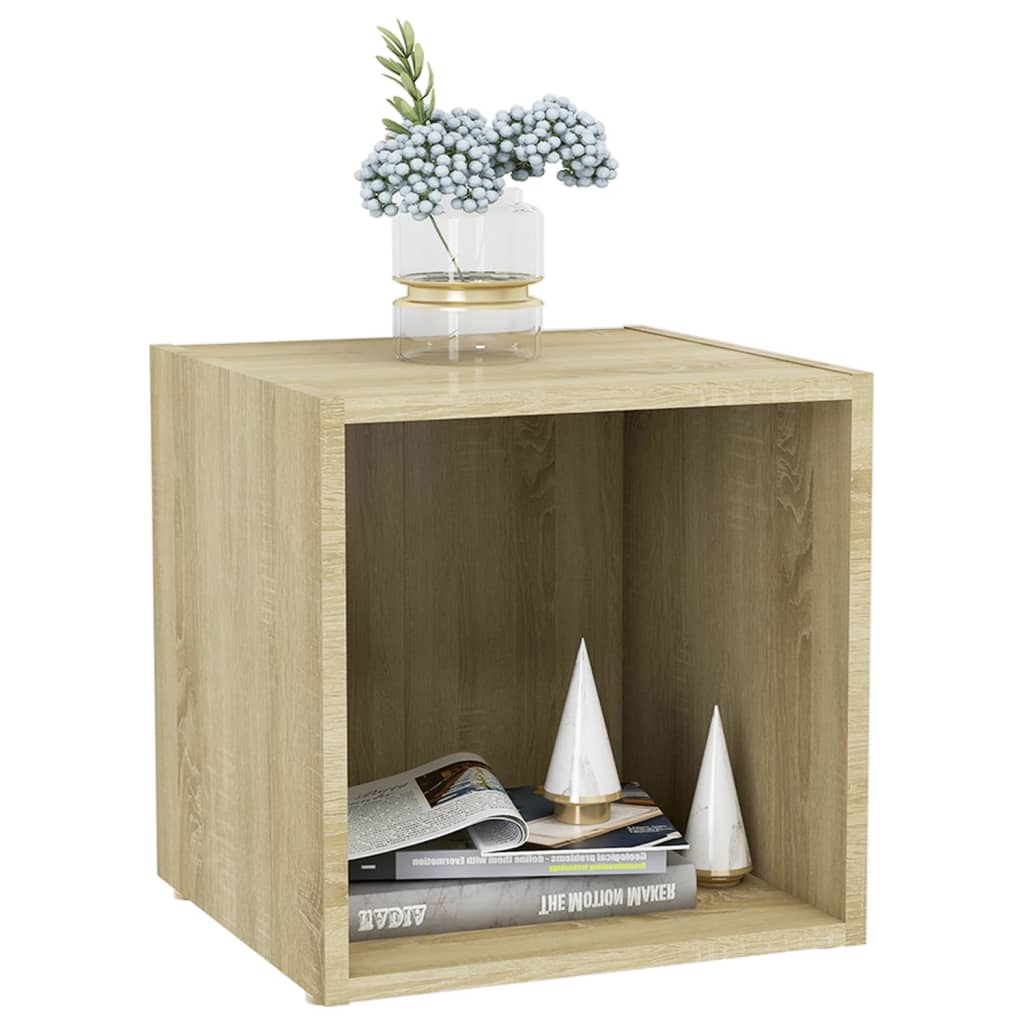 tv-borde 2 stk. 37x35x37 cm konstrueret træ sonoma-eg