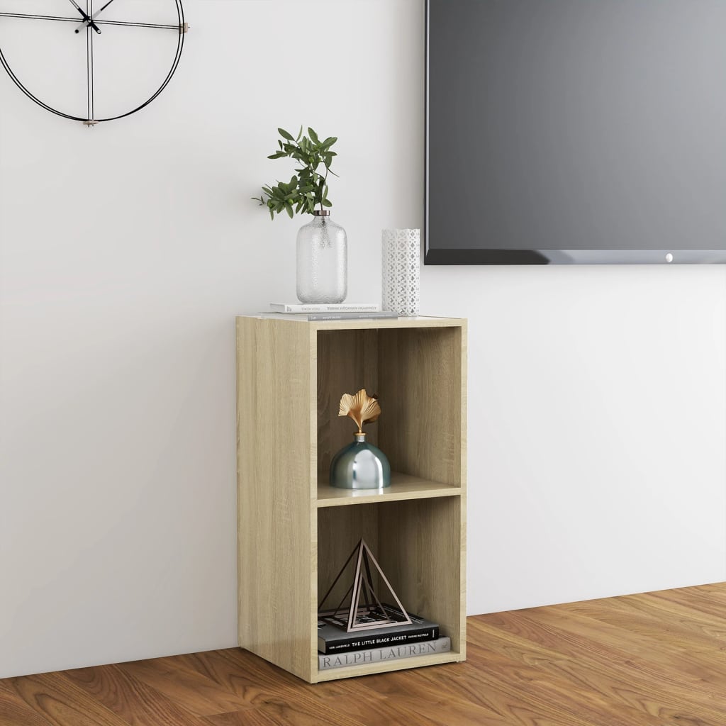 tv-skab 72x35x36,5 cm konstrueret træ sonoma-eg