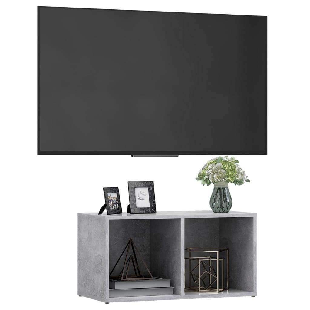tv-skab 72x35x36,5 cm konstrueret træ betongrå