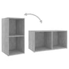 tv-skab 72x35x36,5 cm konstrueret træ betongrå