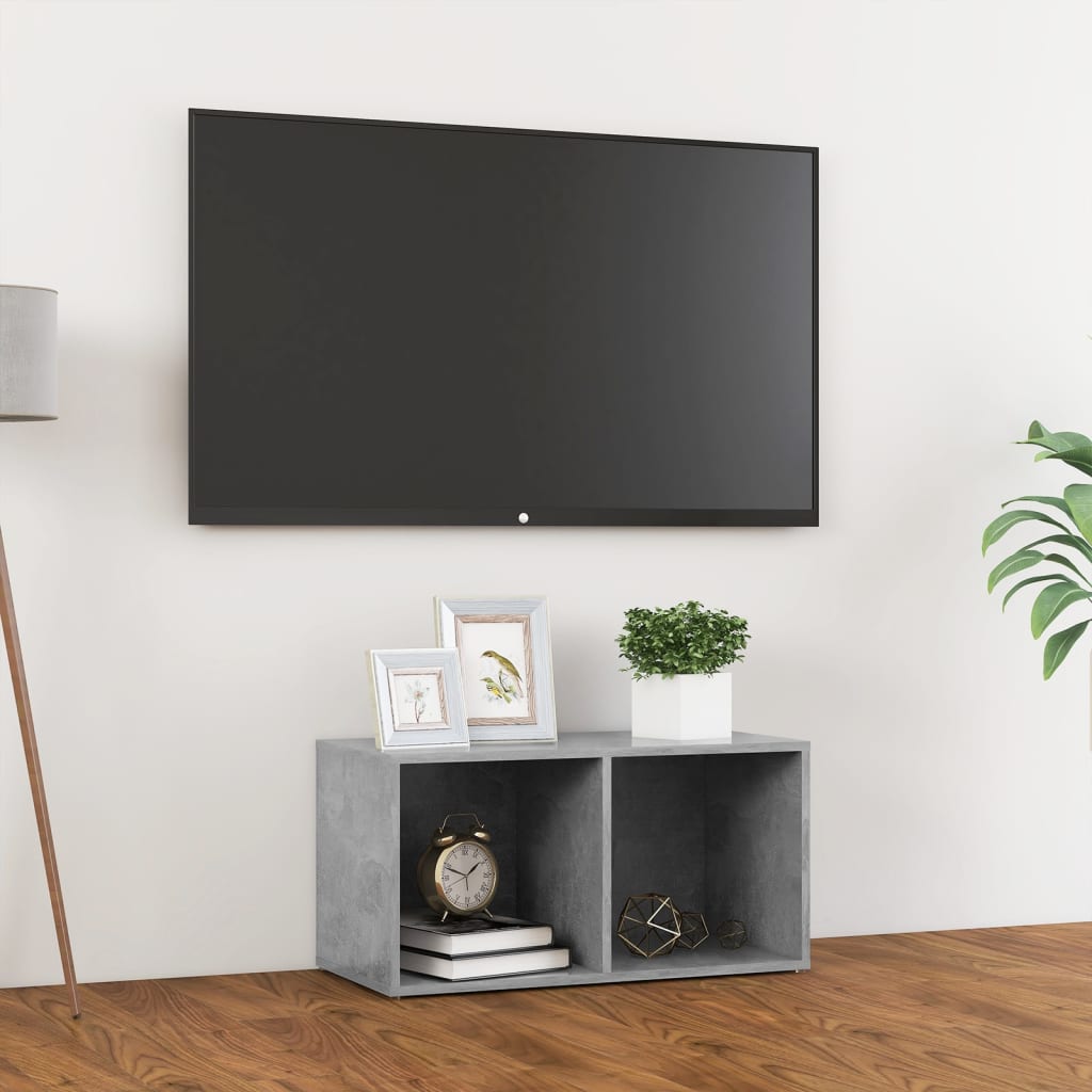 tv-skab 72x35x36,5 cm konstrueret træ betongrå