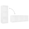 tv-skab 107x35x37 cm konstrueret træ hvid