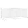 tv-skab 107x35x37 cm konstrueret træ hvid
