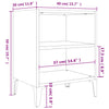 sengebord med metalben 40x30x50 cm hvid