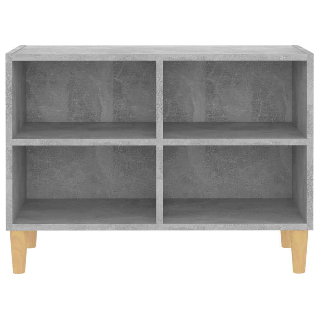 tv-skab med massive træben 69,5x30x50 cm betongrå