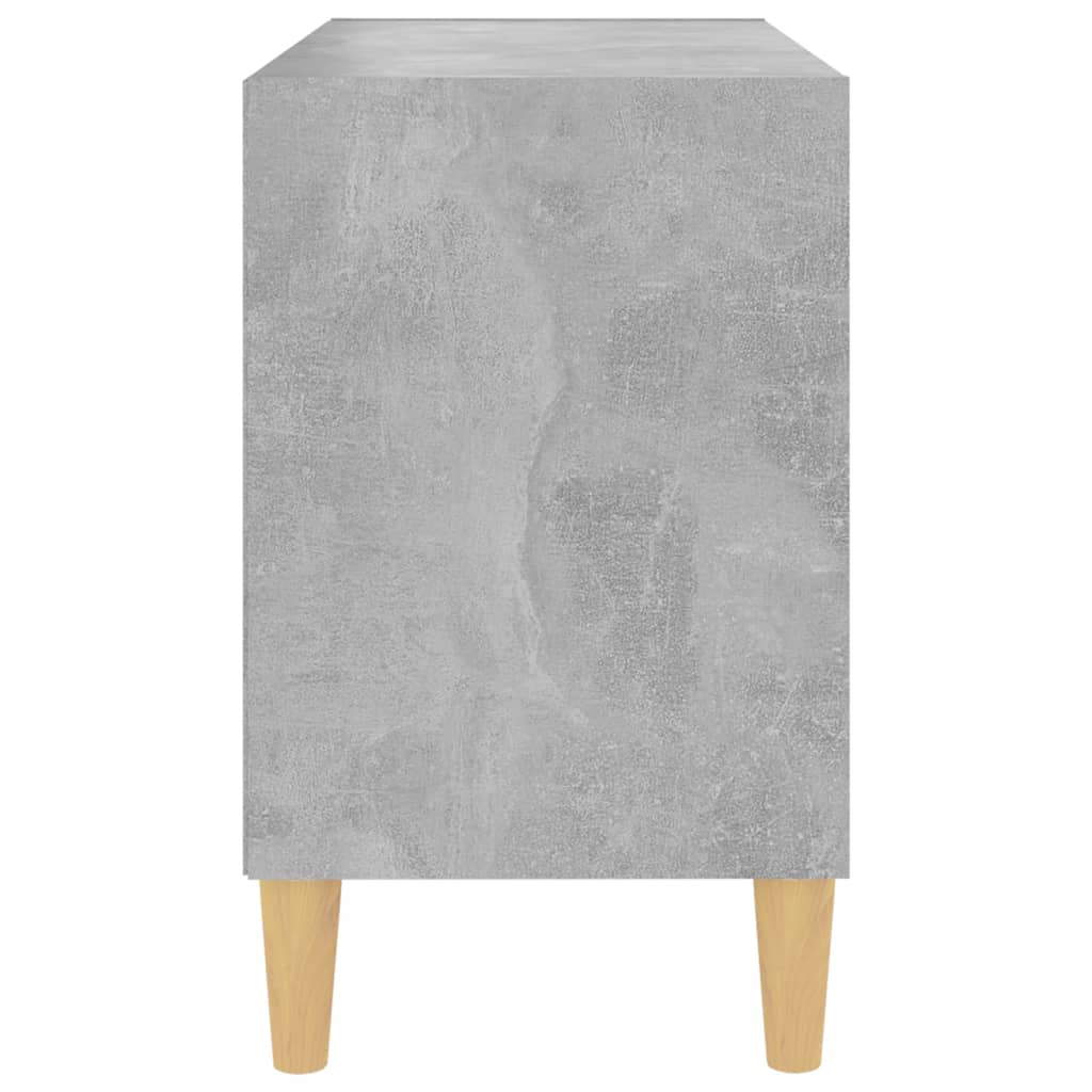 tv-skab med massive træben 69,5x30x50 cm betongrå