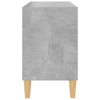tv-skab med massive træben 69,5x30x50 cm betongrå
