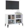 tv-skab med metalben 69,5x30x50 cm hvid