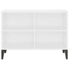 tv-skab med metalben 69,5x30x50 cm hvid