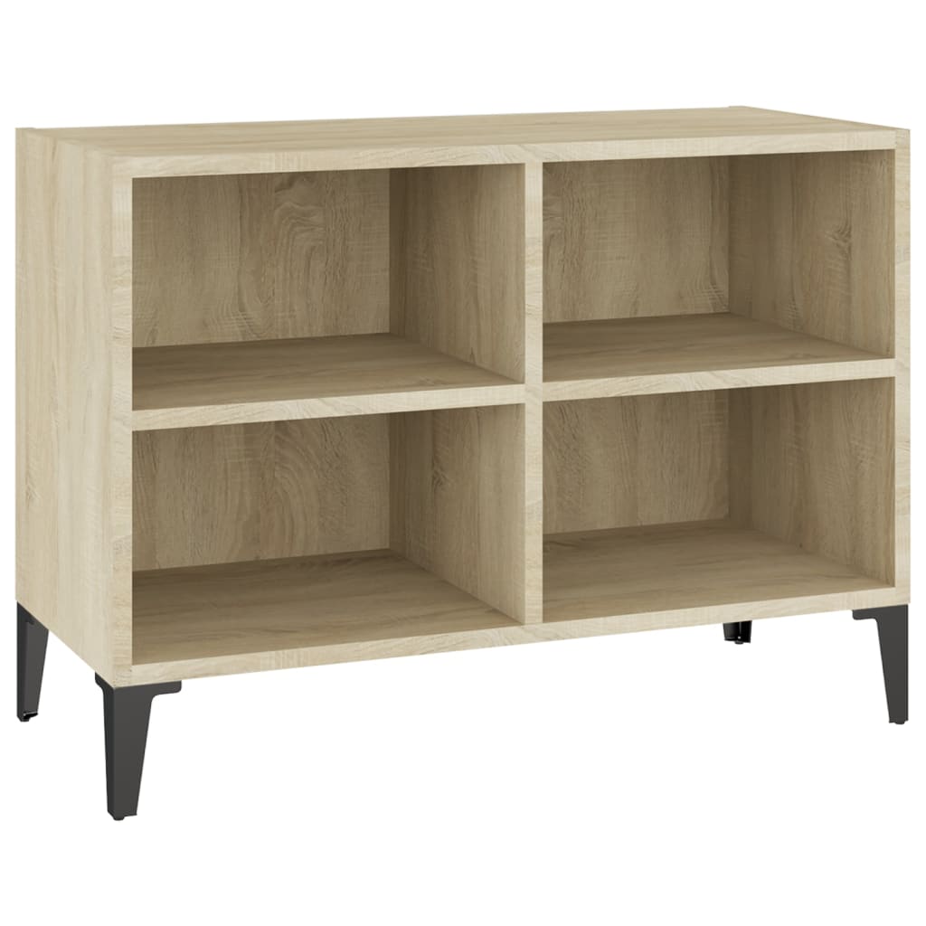 tv-skab m. metalben 69,5x30x50 cm sonoma-eg
