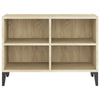 tv-skab m. metalben 69,5x30x50 cm sonoma-eg