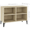 tv-skab m. metalben 69,5x30x50 cm sonoma-eg
