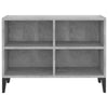 tv-skab med metalben 69,5x30x50 cm betongrå