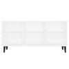 tv-skab med metalben 103,5x30x50 cm hvid