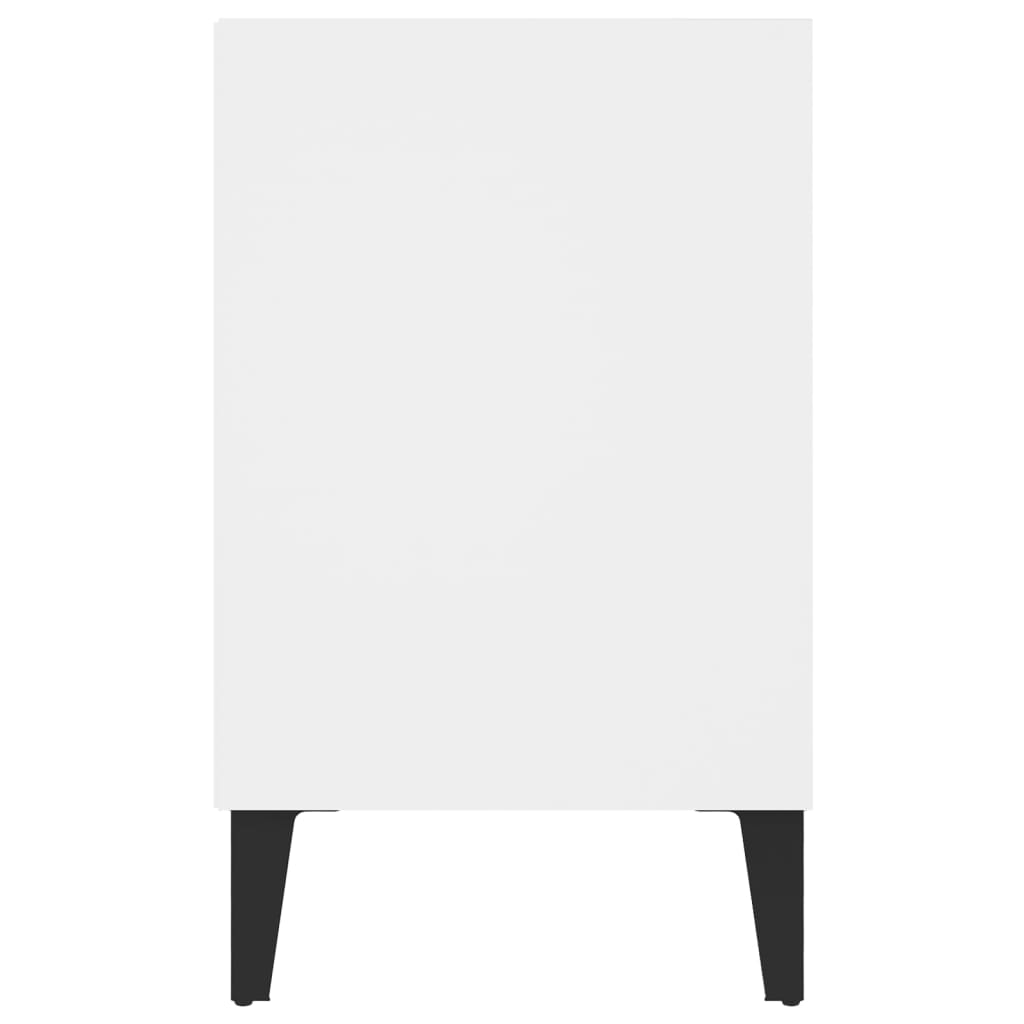 tv-skab med metalben 103,5x30x50 cm hvid