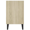 tv-skab med metalben 103,5x30x50 cm sonoma-eg