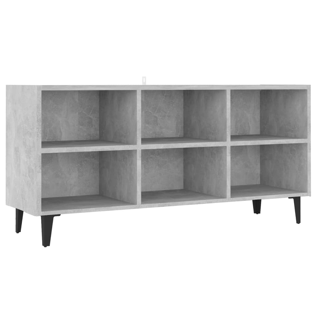 tv-skab med metalben 103,5x30x50 cm betongrå