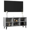 tv-skab med metalben 103,5x30x50 cm betongrå