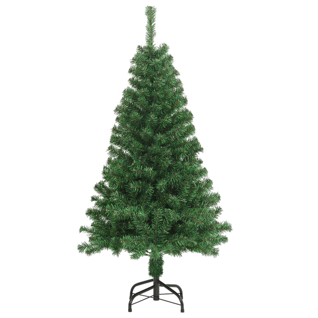 kunstigt juletræ med tykke grene 120 cm PVC grøn