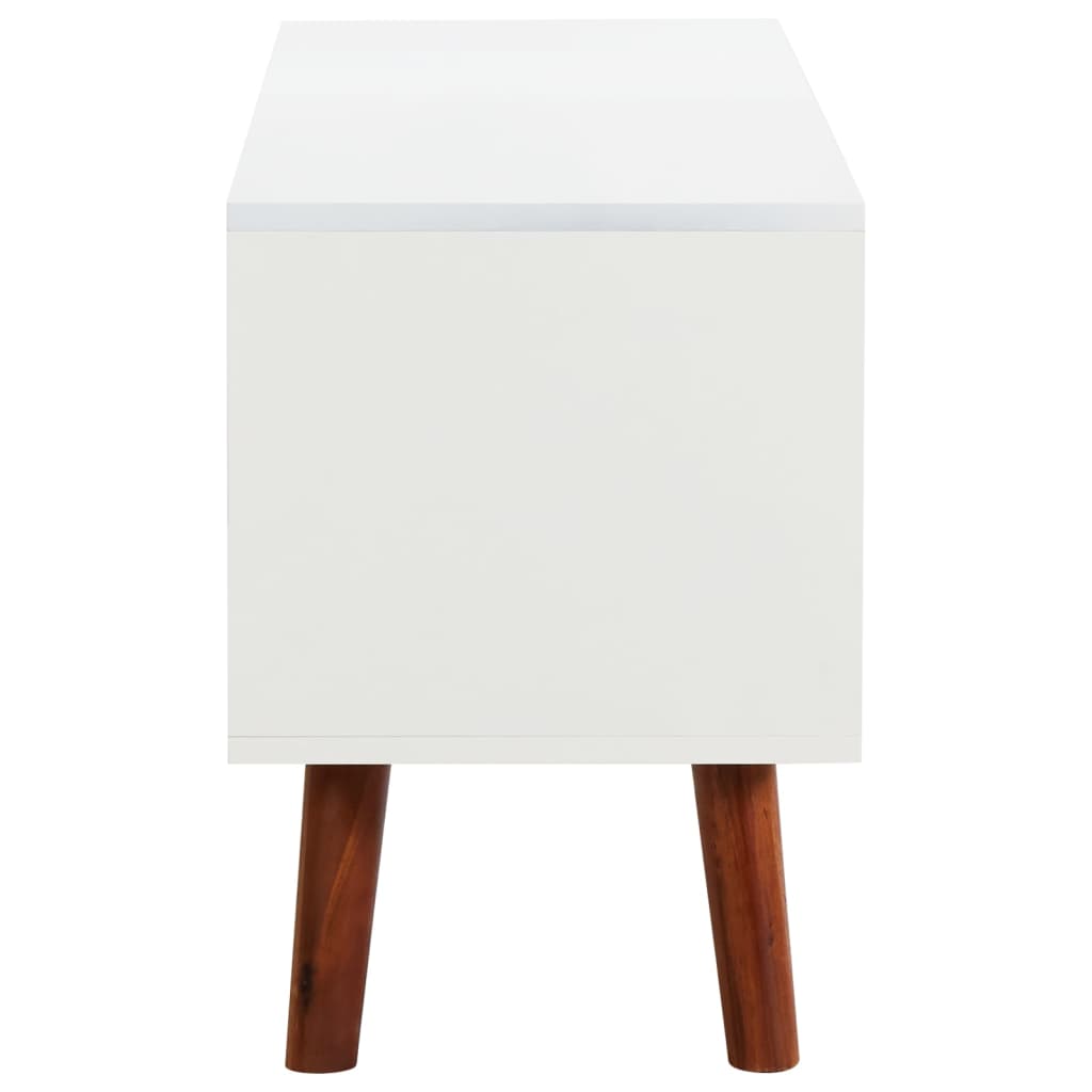 tv-skab 110x35x50 cm massivt akacietræ og MDF