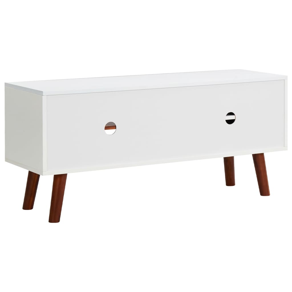 tv-skab 110x35x50 cm massivt akacietræ og MDF