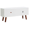 tv-skab 110x35x50 cm massivt akacietræ og MDF