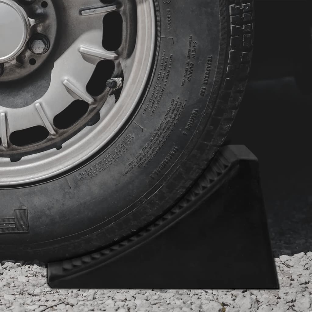 stopklods til parkering 4 stk. 16x9x9 cm gummi