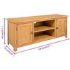tv-skab 110x35x44 cm massivt egetræ