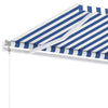 fritstående markise 300x250 cm automatisk betjening blå og hvid