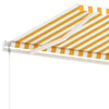 fritstående markise 300x250 cm automatisk betjening gul og hvid