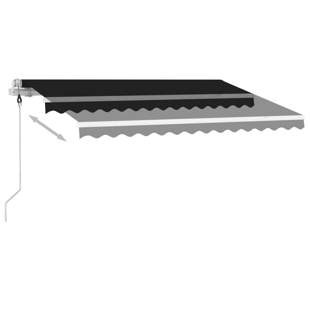 fritstående markise 300x250 cm manuel betjening antracitgrå