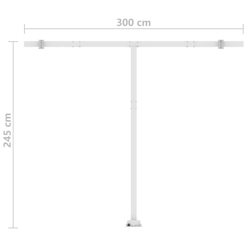 fritstående markise 300x250 cm manuel betjening antracitgrå
