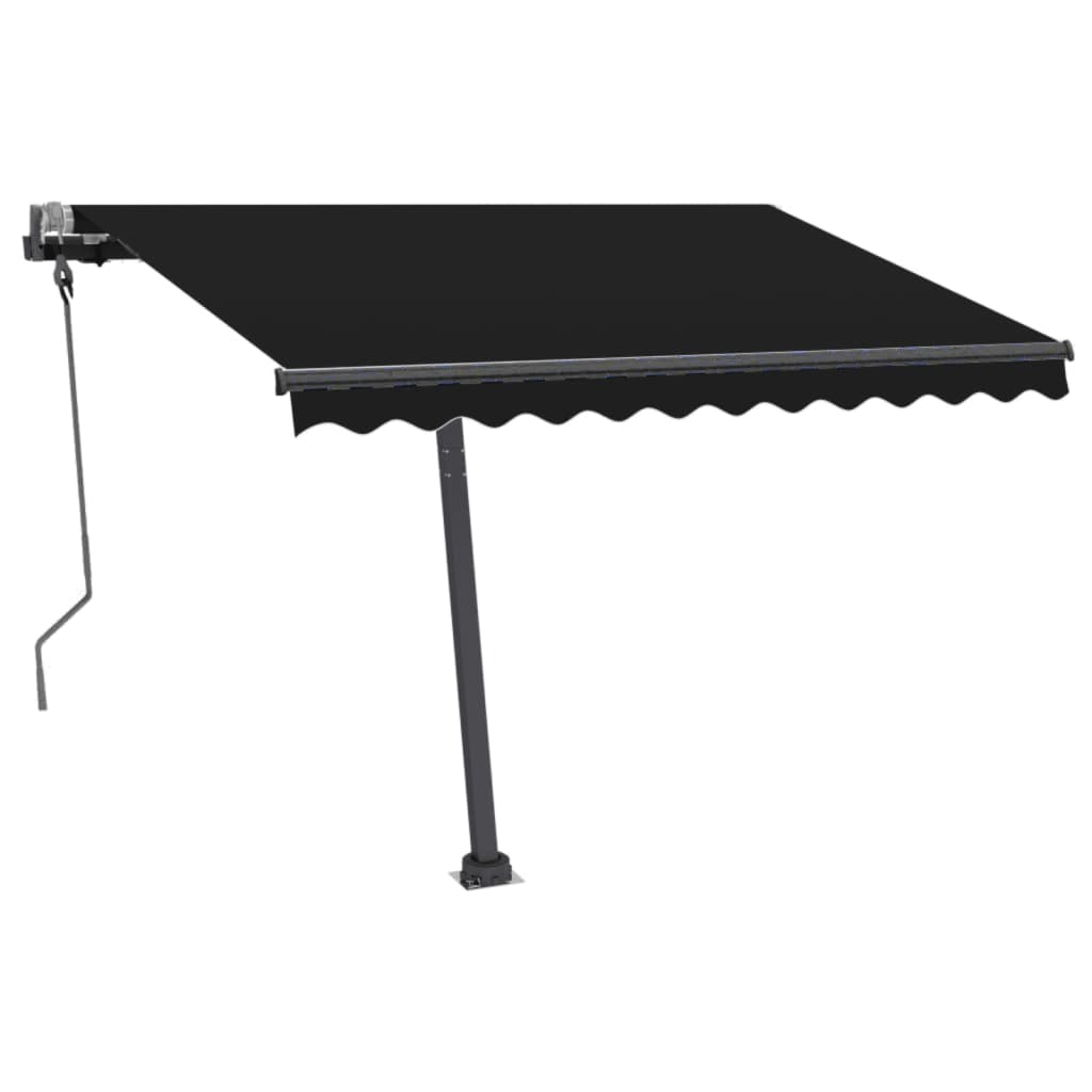 fritstående markise 300x250 cm manuel betjening antracitgrå