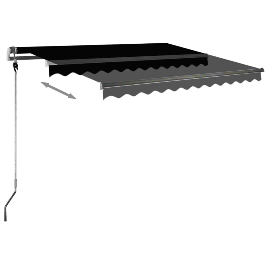 fritstående markise 300x250 cm manuel betjening antracitgrå