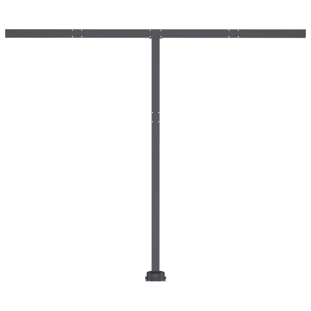 fritstående markise 300x250 cm automatisk betjening blå og hvid