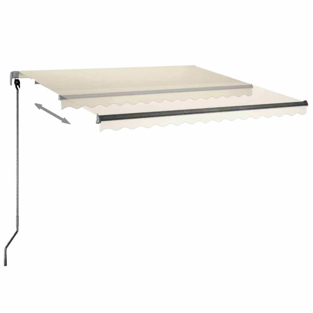 fritstående markise 300x250 cm automatisk betjening cremefarvet