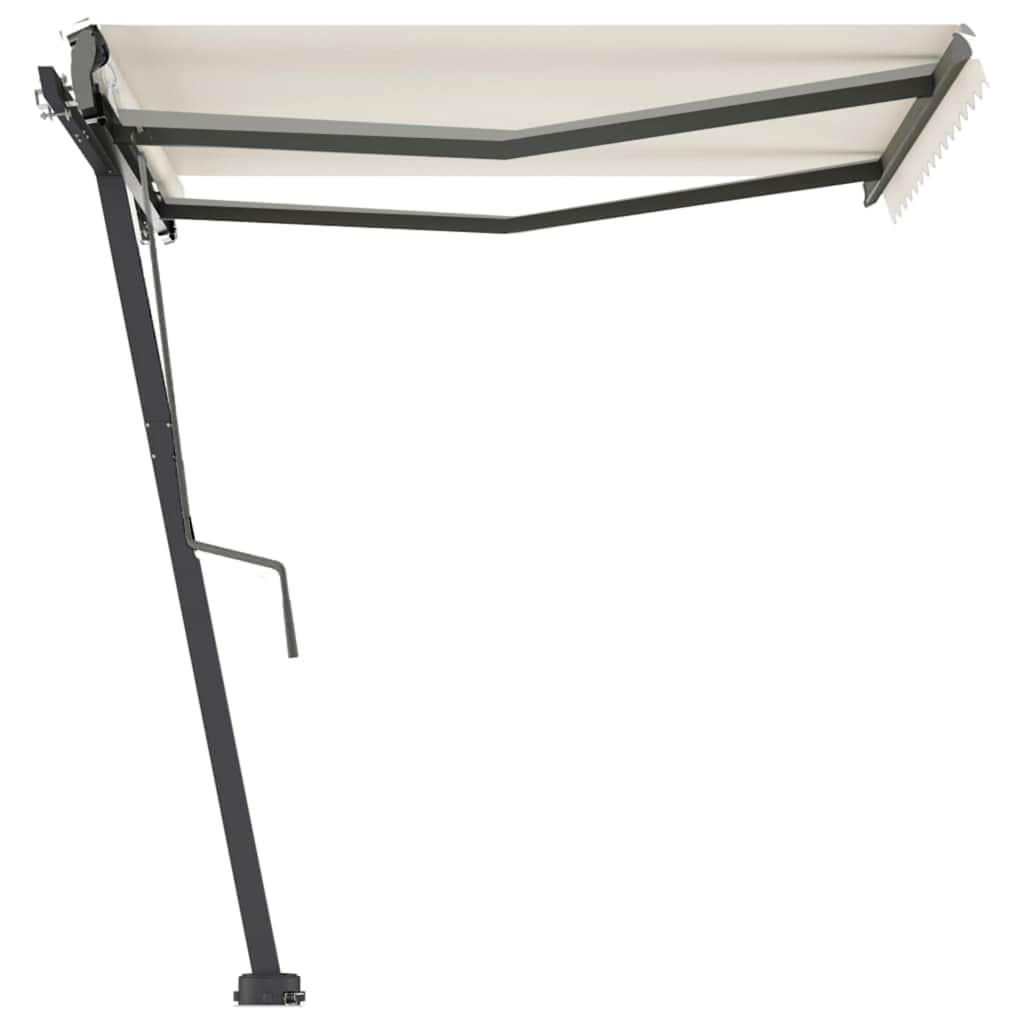 fritstående markise 300x250 cm automatisk betjening cremefarvet