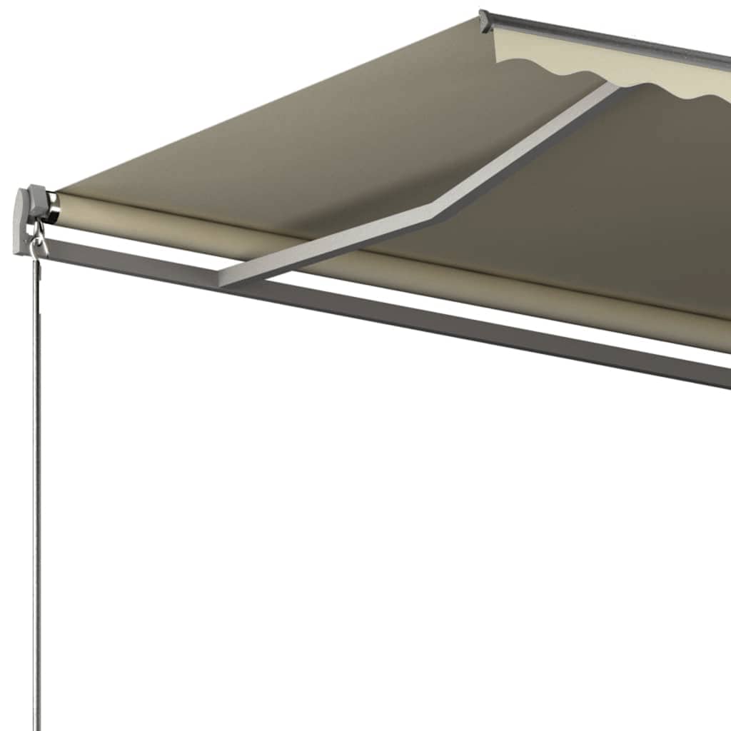 fritstående markise 300x250 cm automatisk betjening cremefarvet