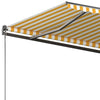 fritstående markise 300x250 cm automatisk betjening gul og hvid