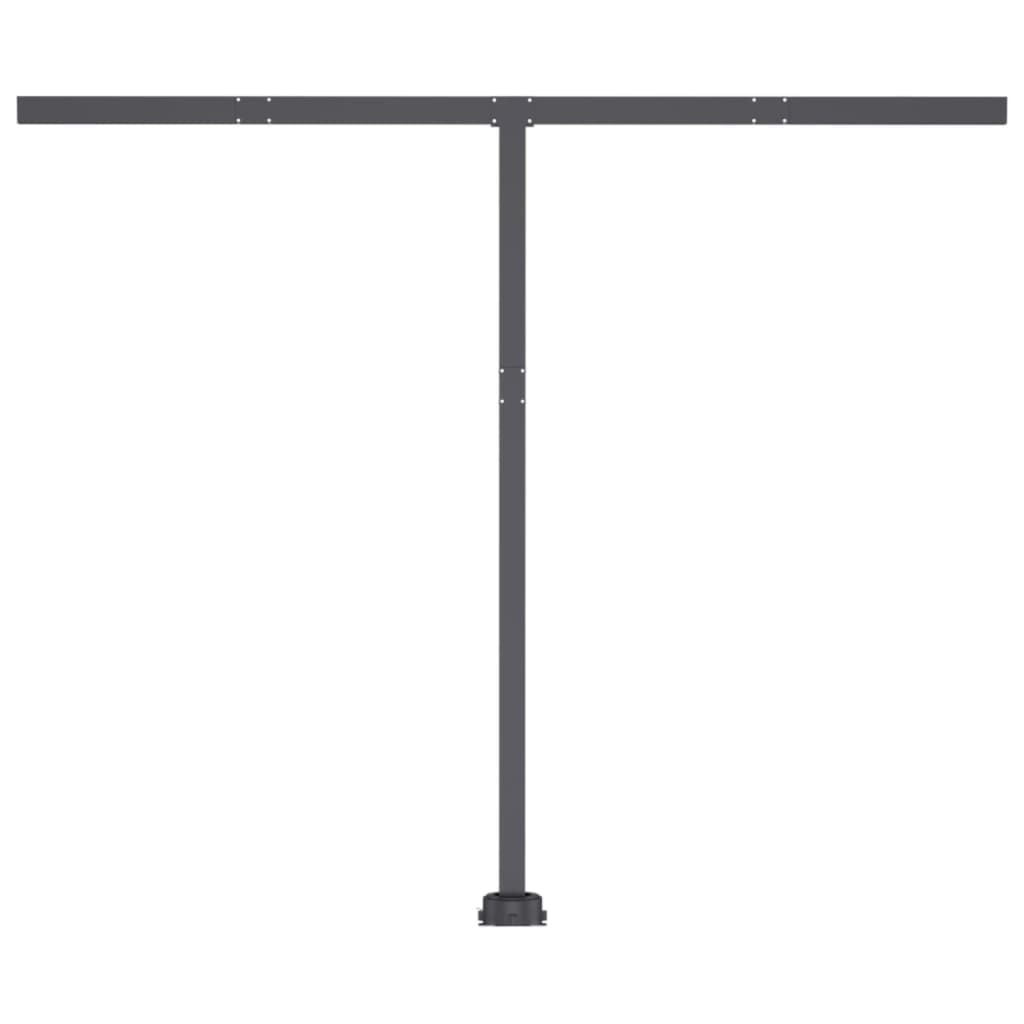 fritstående markise 300x250 cm automatisk betjening gul og hvid