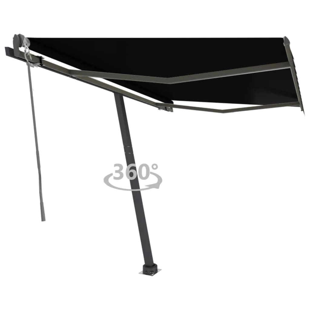 fritstående markise 300x250 cm automatisk betjening antracitgrå